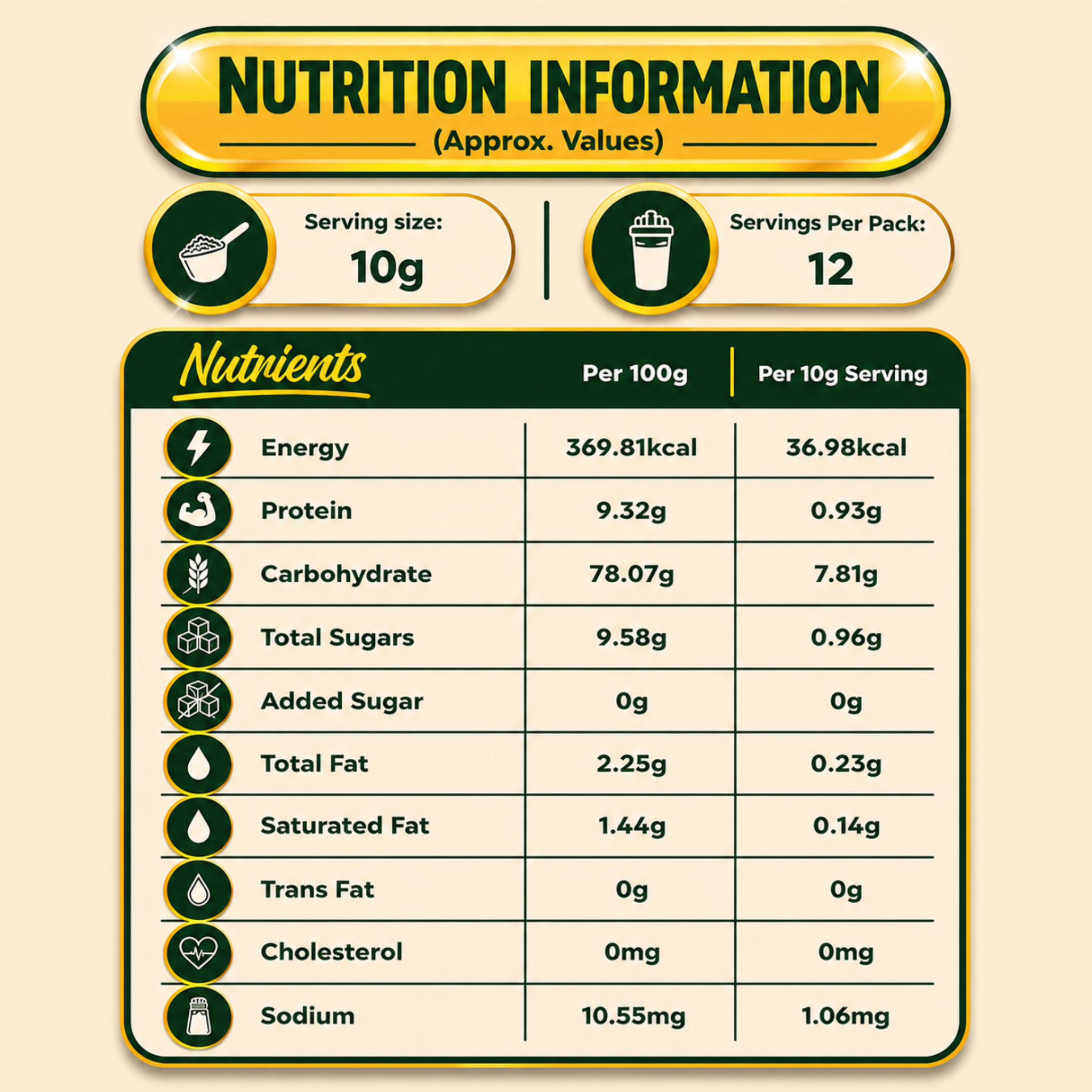Cocoa–Ashwagandha Banana Smoothie Powder (100% Natural, No Added Sugar) – 120g, 12 Servings - Cobuki