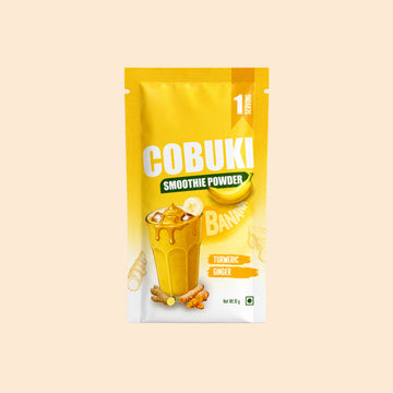Turmeric–Ginger Banana Smoothie Powder, (100% Natural - No Added Sugar) 10g, 1 Serving - Cobuki